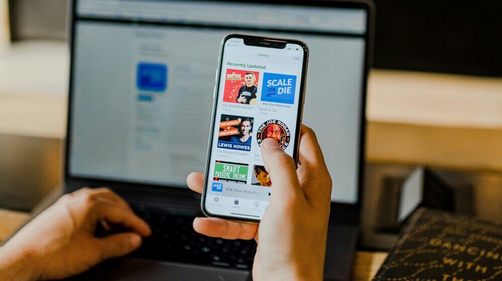 a person holding a cell phone